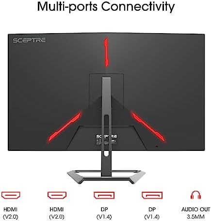 Sceptre 32 inch 4K UHD 3840 x 2160 Monitor DisplayPort x2 HDMI x2 99  sRGB Build in Speakers  Machine Black 2026  U325W UPT Series 