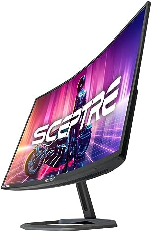 Sceptre 34 Inch Curved Ultrawide WQHD Monitor 3440 x 1440 R1500 up to 180Hz/165Hz DisplayPort x2 99  sRGB 1ms Picture by Picture  Build in Speakers Machine Black 2025  C345B QUT168 