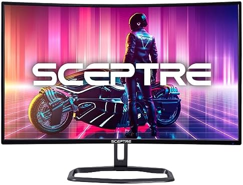 Sceptre Curved 32 FHD 1080p Gaming Monitor Up to 240Hz 1ms 99  sRGB AMD FreeSync Premium Build in Speakers  HDMI x3 Displayport Machine Black  C325B FWD240 
