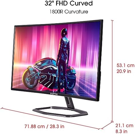 Sceptre Curved 32 FHD 1080p Gaming Monitor Up to 240Hz 1ms 99  sRGB AMD FreeSync Premium Build in Speakers  HDMI x3 Displayport Machine Black  C325B FWD240 