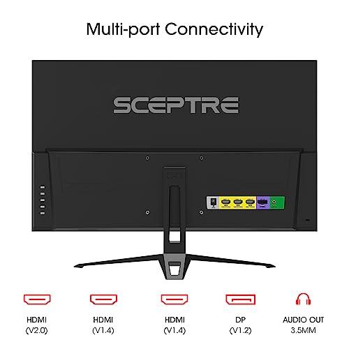 Sceptre Monitor para juegos IPS de 24 pulgadas, 165 Hz, 144 Hz, Full HD (1920 x 1080), FreeSync Eye Care FPS RTS DisplayPort HDMI Altavoces integrados, color negro máquina 2020 (E248B-FPT168), IPS 24 pulgadas 165Hz
