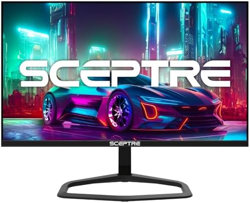 Sceptre New 24 5 inch Gaming Monitor 240 Hz 1ms DisplayPort x2 HDMI x2 100  sRGB AMD FreeSync Premium Build in Speakers  Machine Black 2025  E255B FWD240 Series 