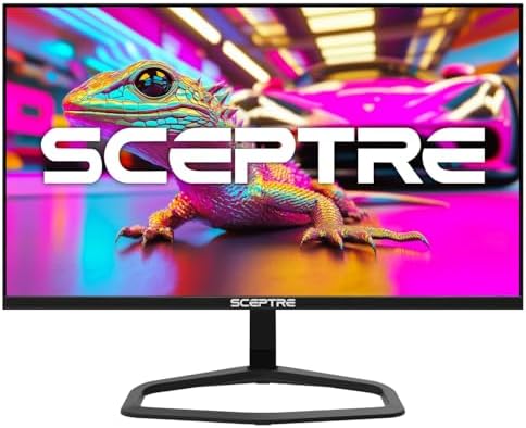 Sceptre New 24 5 inch Gaming Monitor 240 Hz 1ms DisplayPort x2 HDMI x2 100  sRGB AMD FreeSync Premium Build in Speakers  Machine Black 2025  E255B FWD240 Series 