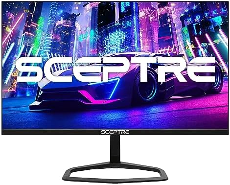 Sceptre New 24 5 inch Gaming Monitor 240 Hz 1ms DisplayPort x2 HDMI x2 100  sRGB AMD FreeSync Premium Build in Speakers  Machine Black 2025  E255B FWD240 Series 