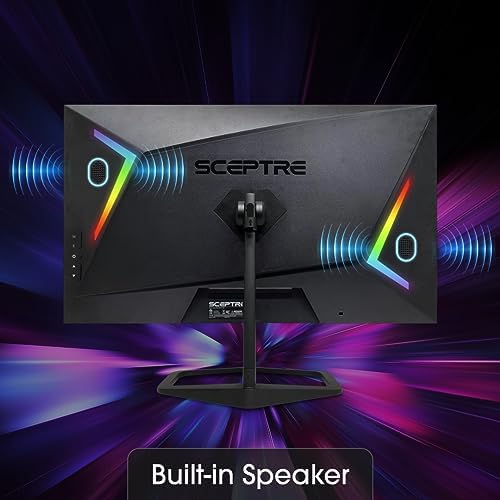 Sceptre New 24 5 inch Gaming Monitor 240 Hz 1ms DisplayPort x2 HDMI x2 100  sRGB AMD FreeSync Premium Build in Speakers  Machine Black 2025  E255B FWD240 Series 