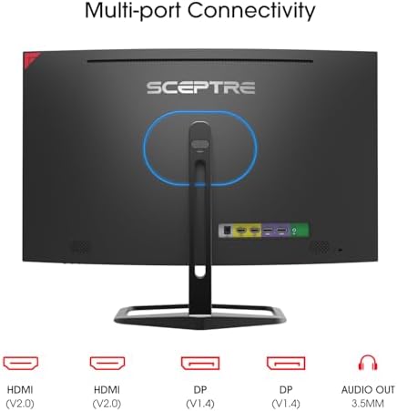 Sceptre New 24 5 inch Gaming Monitor 240 Hz 1ms DisplayPort x2 HDMI x2 100  sRGB AMD FreeSync Premium Build in Speakers  Machine Black 2025  E255B FWD240 Series 