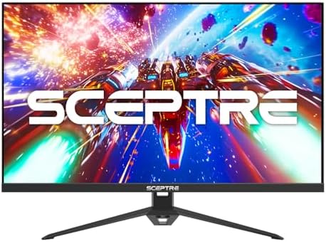 Sceptre New 27 Inch Gaming Monitor  FHD 1080p  Up to 180Hz  1ms  DisplayPort  HDMI x3  FreeSync  FPS/RTS  100  sRGB  Built in Speakers  Machine Black  E275B FPT165 Series  2026 