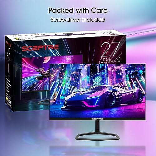 Sceptre New 27 inch 240Hz Gaming Monitor AMD FreeSync Premium HDMI x2 DisplayPort x2 1ms100  sRGB Build in Speakers Machine Black 2026  E275B FWD240 Series