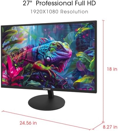 Sceptre New 27 inch Gaming Monitor 100Hz 1ms DisplayPort HDMI x2 100  sRGB AMD FreeSync Build in Speakers  Eye Care Frameless Machine Black 2025  E275W FW100T Series 