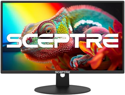 Sceptre New 27 inch Prime Monitor 100Hz HDMI x2 VGA 1ms 99  sRGB Eye Care Build in Speakers  Machine Black 2026  E275W 19203R Series 
