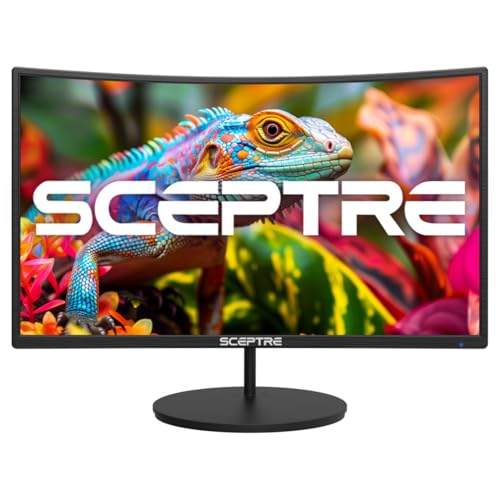 Sceptre New Curved 27 inch Gaming Monitor 100Hz 1080p R1500 98  sRGB HDMI x2 VGA Build in Speakers  VESA Wall Mount Machine Black 2026  C275W 1920RN Series