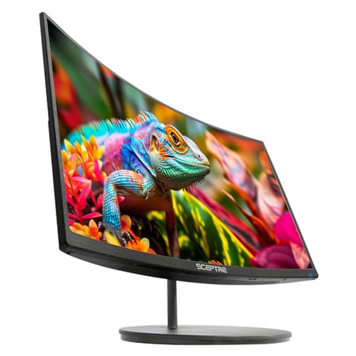 Sceptre New Curved 27 inch Gaming Monitor 100Hz 1080p R1500 98  sRGB HDMI x2 VGA Build in Speakers  VESA Wall Mount Machine Black 2026  C275W 1920RN Series