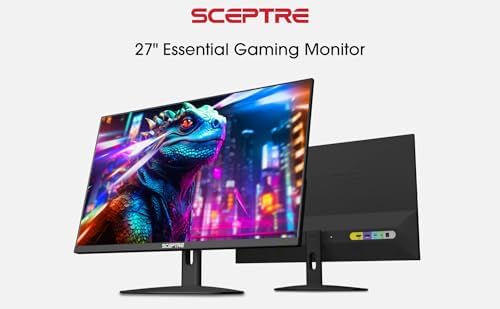 Sceptre New IPS 27 inch Prime Gaming Monitor 100Hz DP HDMI USB Type C  Build in Speakers Machine Black 2026  E275W FP100T Series 