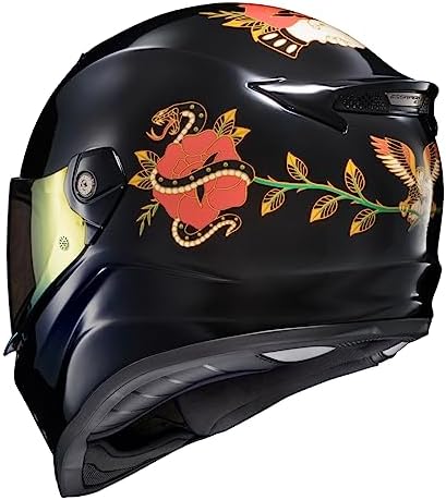 ScorpionEXO Covert FX Full Face Adult Motorcycle Helmet Street Fighter Style   Bluetooth Ready Speaker Pockets DOT ECE Solid  Gloss Black   Large 