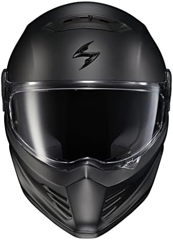 ScorpionEXO Covert FX Full Face Adult Motorcycle Helmet Street Fighter Style   Bluetooth Ready Speaker Pockets DOT ECE Solid  Gloss Black   Large 