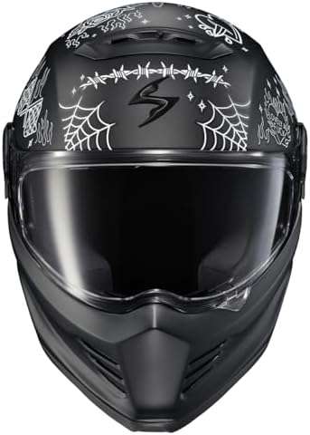 ScorpionEXO Covert FX Full Face Adult Motorcycle Helmet Street Fighter Style   Bluetooth Ready Speaker Pockets DOT ECE Solid  Gloss Black   Large 