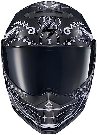 ScorpionEXO Covert FX Full Face Adult Motorcycle Helmet Street Fighter Style   Bluetooth Ready Speaker Pockets DOT ECE Solid  Gloss Black   Large