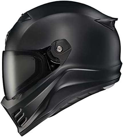 ScorpionEXO Covert FX Full Face Adult Motorcycle Helmet Street Fighter Style   Bluetooth Ready Speaker Pockets DOT ECE Solid  Gloss Black   Large