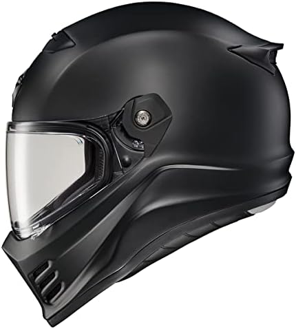 ScorpionEXO Covert FX Full Face Adult Motorcycle Helmet Street Fighter Style   Bluetooth Ready Speaker Pockets DOT ECE Solid  Gloss Black   Large