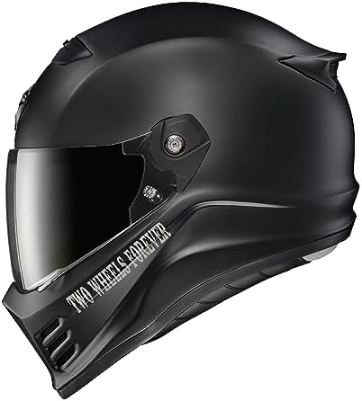 ScorpionEXO Covert FX Full Face Adult Motorcycle Helmet Street Fighter Style   Bluetooth Ready Speaker Pockets DOT ECE Solid  Gloss Black   Large