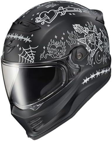 ScorpionEXO Covert FX Full Face Adult Motorcycle Helmet Street Fighter Style   Bluetooth Ready Speaker Pockets DOT ECE Solid  Gloss Black   Large