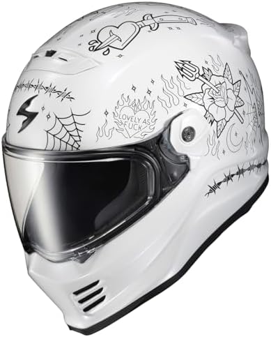 ScorpionEXO Covert FX Full Face Adult Motorcycle Helmet Street Fighter Style   Bluetooth Ready Speaker Pockets DOT ECE Solid  Gloss Black   Large