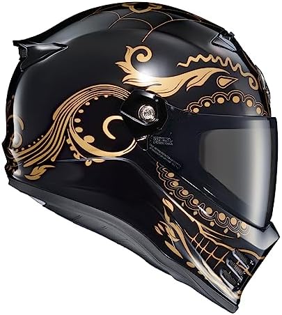 ScorpionEXO Covert FX Full Face Adult Motorcycle Helmet Street Fighter Style   Bluetooth Ready Speaker Pockets DOT ECE Solid  Gloss Black   Large