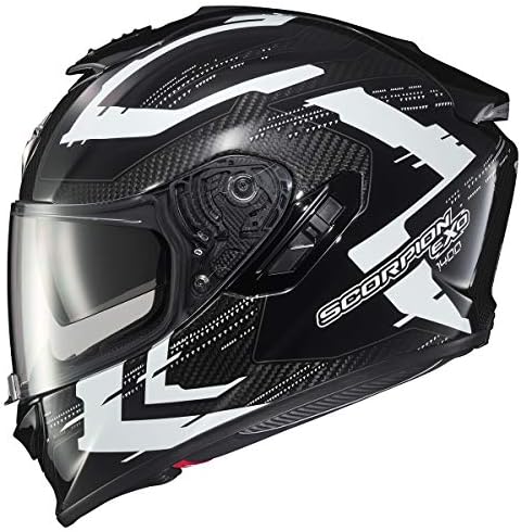 ScorpionEXO ST1400 Carbon Fiber Full Face Sport Touring Street Motorcycle Helmet Airfit Sytem Bluetooth Ready Speaker Pockets DOT ECE Approved Adult