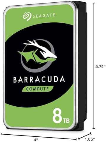 Seagate BarraCuda 8 TB Internal Hard Drive HDD   3 5 Inch SATA 6 Gb/s  5 400 RPM  256 MB Cache for Computer Desktop PC  ST8000DMZ04/004 