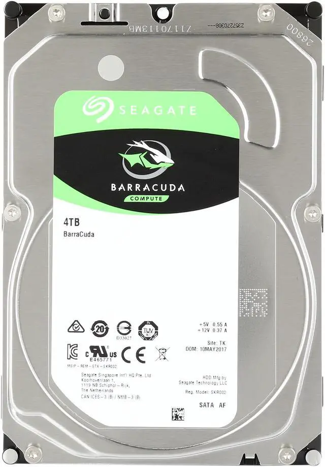 Seagate BarraCuda ST4000DM004 4TB 5400 RPM 256MB Cache SATA 6 0Gb/s 3 5" Hard Drives Bare Drive   OEM