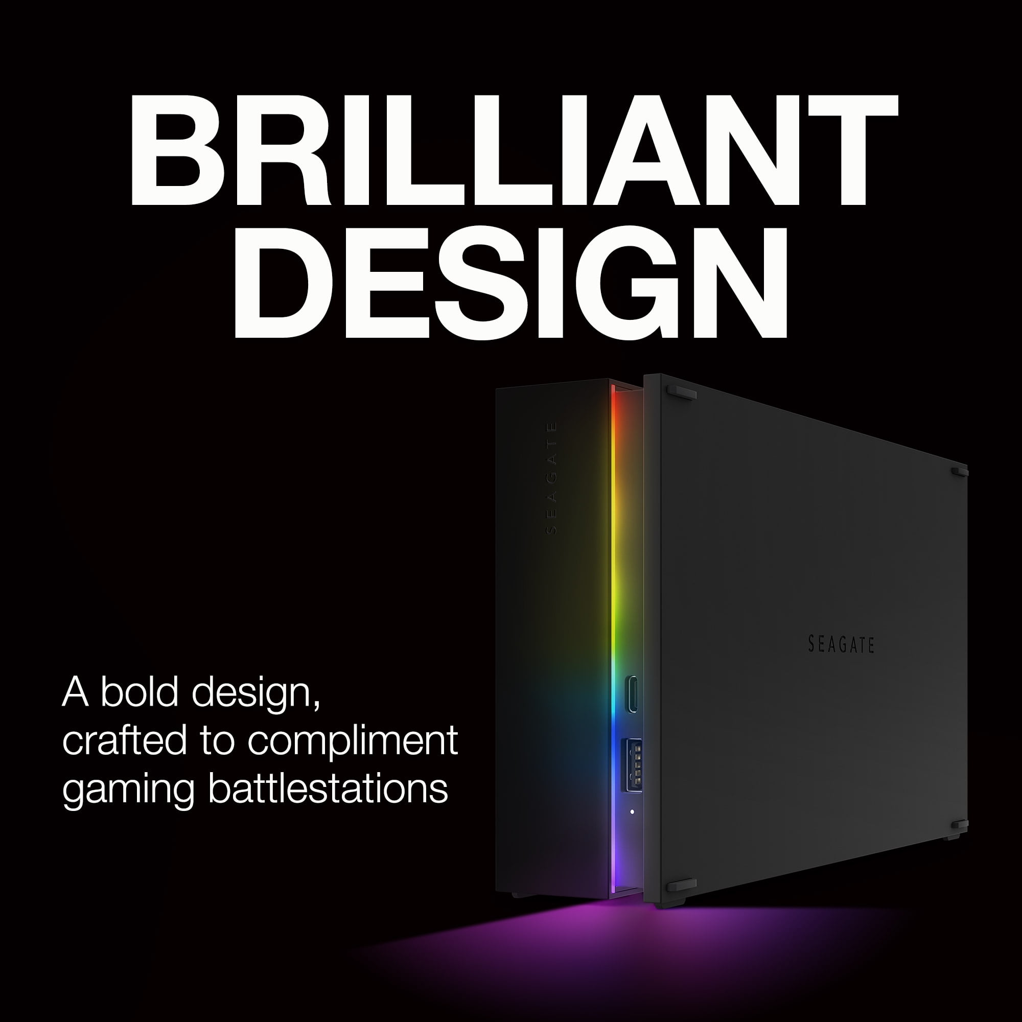 Seagate FireCuda Hub de Juegos 8TB Disco Duro Externo USB 3.2 Gen 1 con Iluminación LED RGB