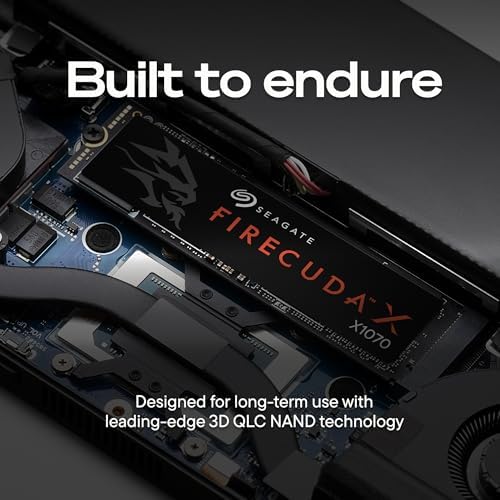 Seagate FireCuda X1070 1TB Internal Solid State Drive SSD   M 2 PCIe Gen4 3D QLC NAND Technology  Rescue Services  ZP1000GS3A001 