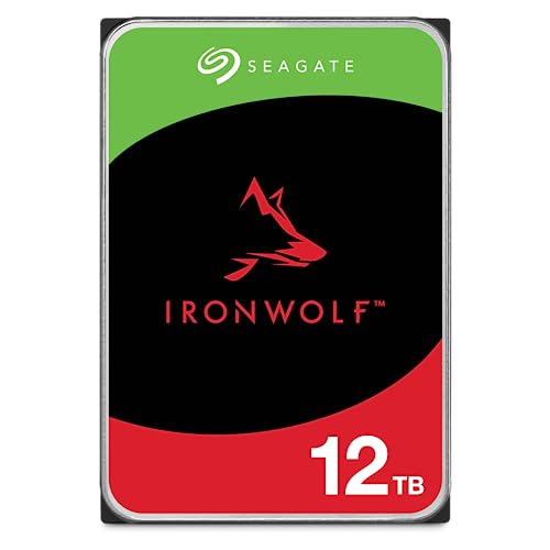 Seagate IronWolf 12TB NAS Internal Hard Drive HDD   CMR 3 5 Inch SATA 6Gb/s 7200 RPM 256MB Cache for RAID Network Attached Storage  ST12000VNZ008/ST12000VN0008