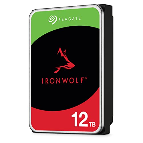 Seagate IronWolf 12TB NAS Internal Hard Drive HDD   CMR 3 5 Inch SATA 6Gb/s 7200 RPM 256MB Cache for RAID Network Attached Storage  ST12000VNZ008/ST12000VN0008