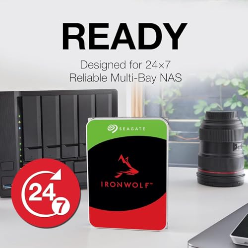 Seagate IronWolf 12TB NAS Internal Hard Drive HDD   CMR 3 5 Inch SATA 6Gb/s 7200 RPM 256MB Cache for RAID Network Attached Storage  ST12000VNZ008/ST12000VN0008