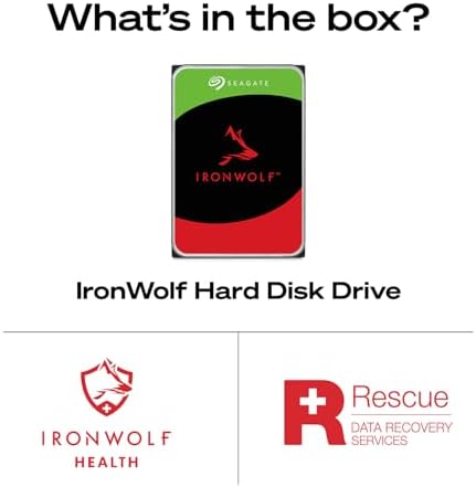 Seagate IronWolf 8TB NAS Internal Hard Drive HDD   3 5 Inch SATA 6Gb/s 7200 RPM 256MB Cache for RAID Network Attached Storage   Frustration Free Packaging  ST8000VNZ04/N004 