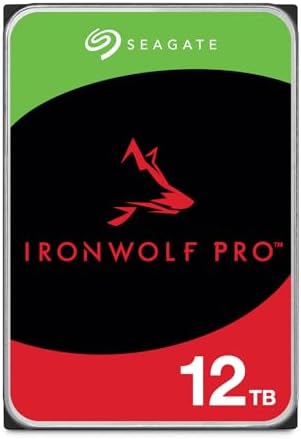 Seagate IronWolf Pro  12 TB  Enterprise NAS Internal HDD  CMR 3 5 Inch  SATA 6 Gb/s  7 200 RPM  256 MB Cache for RAID Network Attached Storage  ST12000NT001