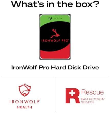 Seagate IronWolf Pro  16 TB  Enterprise NAS Internal HDD  CMR 3 5 Inch  SATA 6 Gb/s  7 200 RPM  256 MB Cache for RAID Network Attached Storage  ST16000NT001