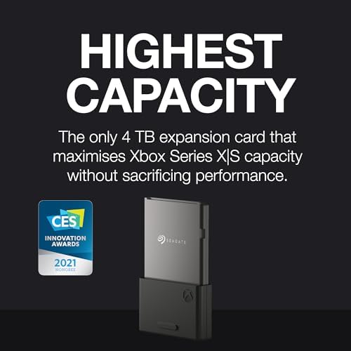 Tarjeta de expansión de almacenamiento Seagate para Xbox Series X|S de 1 TB en estado sólido - SSD de expansión NVMe para Xbox Series X|S (STJR1000400)