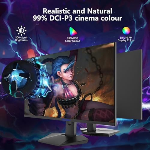 Sealan 27 Inch Gaming Monitor  2K QHD 2560 x 1440 Computer Monitor  180Hz Refresh Rate  VA Panel  HDR10  FreeSync  99  sRGB  4000 1 Contrast  HDMI/DisplayPort  16 9