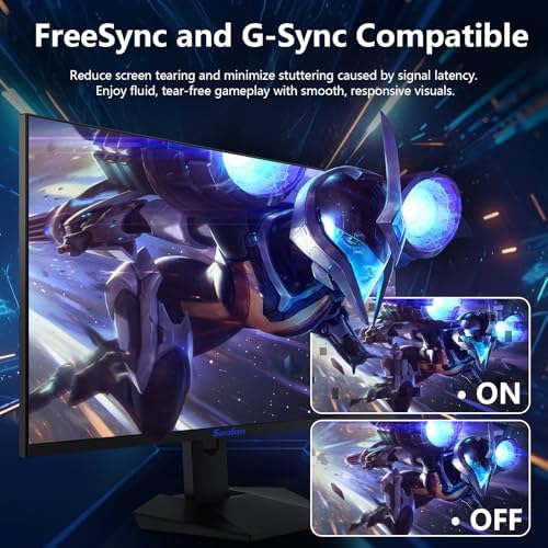Sealan 27 Inch Gaming Monitor  2K QHD 2560 x 1440 Computer Monitor  180Hz Refresh Rate  VA Panel  HDR10  FreeSync  99  sRGB  4000 1 Contrast  HDMI/DisplayPort  16 9