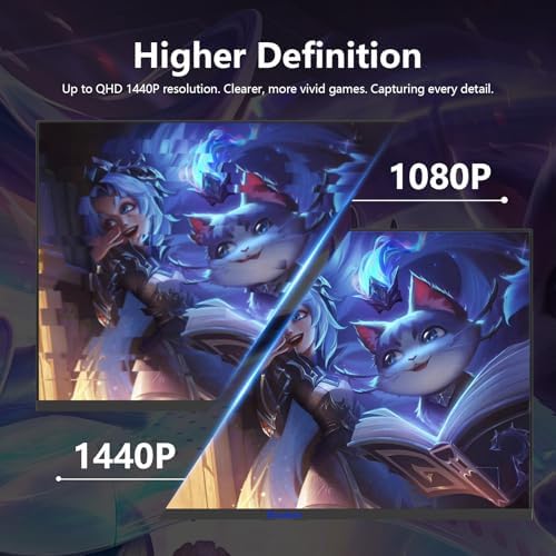 Sealan 27 Inch Gaming Monitor  2K QHD 2560 x 1440 Computer Monitor  180Hz Refresh Rate  VA Panel  HDR10  FreeSync  99  sRGB  4000 1 Contrast  HDMI/DisplayPort  16 9