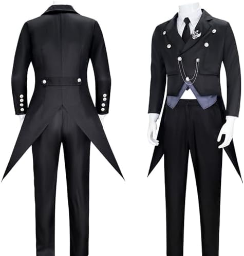 Sebastian Michaelis Cosplay Costume Outfit Michaelis Cosplay Sebastian Costume Outfit Uniform Men Halloween