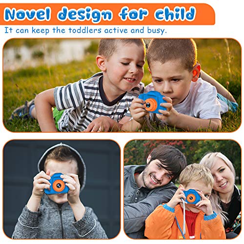 Seckton Upgrade Kids Selfie Camera  Christmas Birthday Gifts for Boys Age 3 9  HD Digital Video Cameras for Toddler  Portable Toy for 3 4 5 6 7 8 Year Old Boy with 32GB SD Card Navy Blue