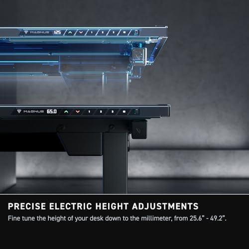 Secretlab Magnus Pro XL with Black MAGPAD Desk Mat   Ergonomic Electric Standing Desk with Magnetic Cable Management   Integrated Power Supply Column   Built in Cable Management Tray