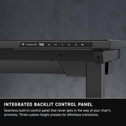 Secretlab Magnus Pro XL with Black MAGPAD Desk Mat   Ergonomic Electric Standing Desk with Magnetic Cable Management   Integrated Power Supply Column   Built in Cable Management Tray