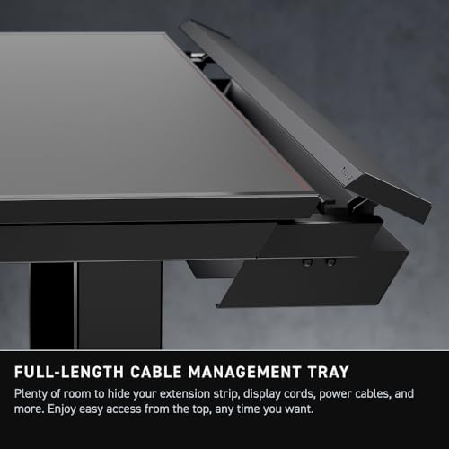 Secretlab Magnus Pro XL with Black MAGPAD Desk Mat   Ergonomic Electric Standing Desk with Magnetic Cable Management   Integrated Power Supply Column   Built in Cable Management Tray