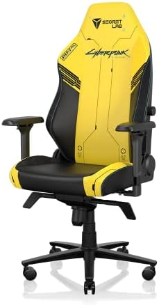 Secretlab Titan Evo Cyberpunk 2077 Gaming Chair   Reclining   Ergonomic & Comfortable Computer Chair with 4D Armrests   Magnetic Head Pillow & 4 Way Lumbar Support   Yellow/Black   Leatherette