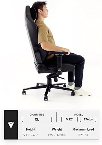 Secretlab Titan Evo Black3 Gaming Chair   Reclining  Ergonomic & Heavy Duty Computer Chair with 4D Armrests  Magnetic Head Pillow & Lumbar Support   Big and Tall Up to 395 lbs   Black   Fabric