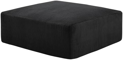 Sectional Modern Sleeper Sofa Couches for Living Room 113 Black 3 Seater U Shaped Boneless Cloud Couch No Assembly Modular Corduroy Convertible Sponge Compression Sofas with Chaise for Home House
